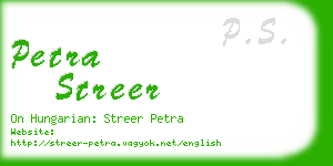 petra streer business card